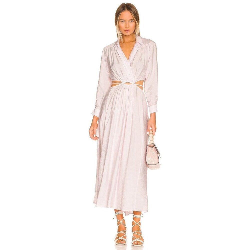 Nwt Young Fabulous & Broke Yfb Derby Violet Purple V-Neck Cutout Maxi Dress Xs